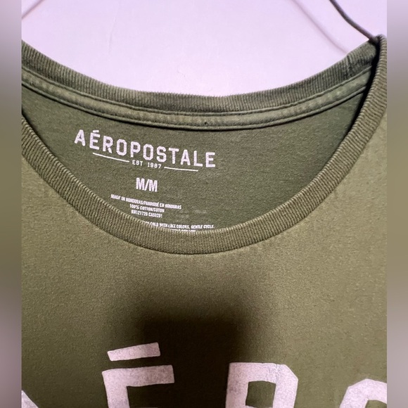 AEROPOSTALE MENS GREEN SHORT SLEEVE T-SHIRT  MEDIUM. - Picture 4 of 5